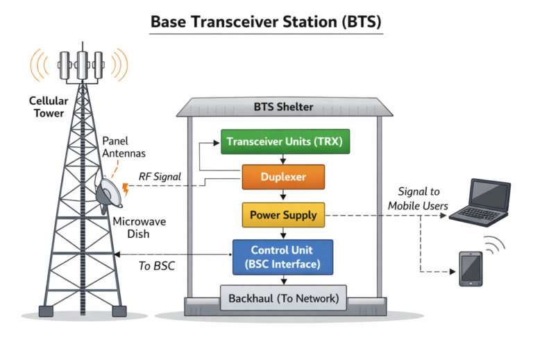 Base Trans Receiver (BTS) का अध्ययन एवं निकटतम Cellular Tower का ...